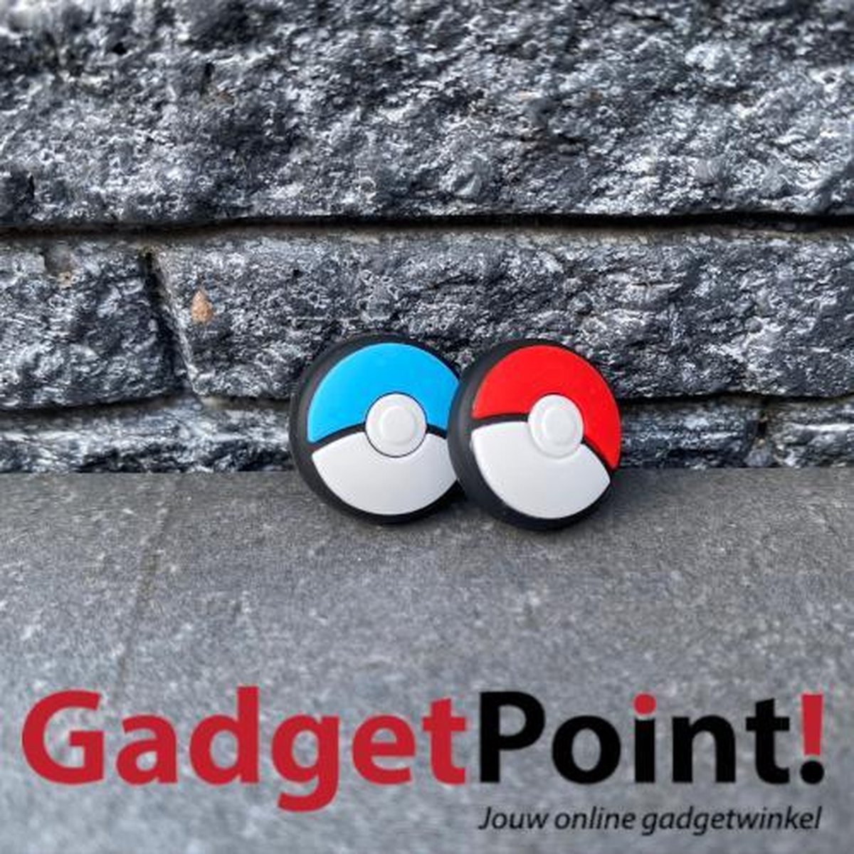 Gadgetpoint! | GaPo | Pokemon Pokeballs Thumb Grips | Thumb Sticks | Controller Caps | Nintendo Switch & Lite | 1 Set = 2 Thumbgrips | Pokeballs | Rood/Blauw